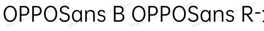 OPPOSans B OPPOSans R字体转换